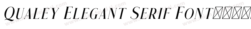 Qualey Elegant Serif Font字体转换